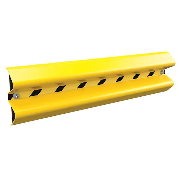Soporte de pared para barandilla de protección de 48 pulgadas, amarillo