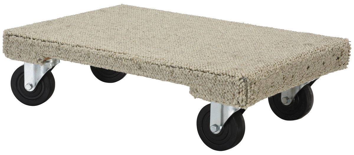 VESTIL HDOSC-1624-12 Carpeted Hardwood Dolly, 1200 Lb. Capacity, 16 Inch x 24 Inch Size | AG7UAK
