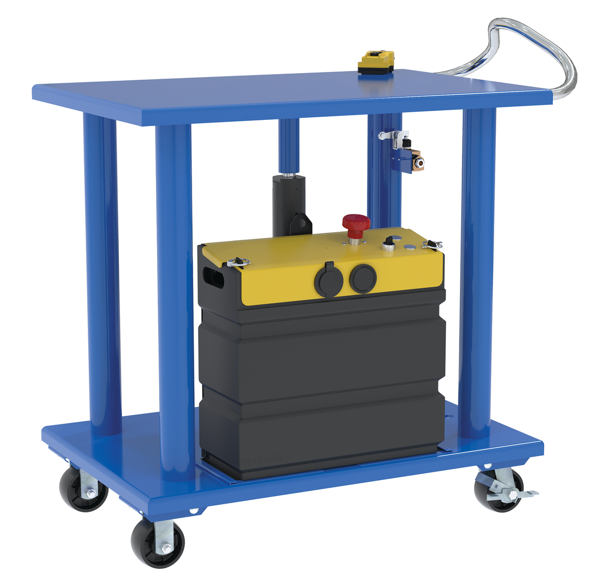 VESTIL HT-20-2436-DC Hydraulic Post Table, DC, 2000 Lb. Capacity, 24 Inch x 36 Inch Size | AG7UKJ