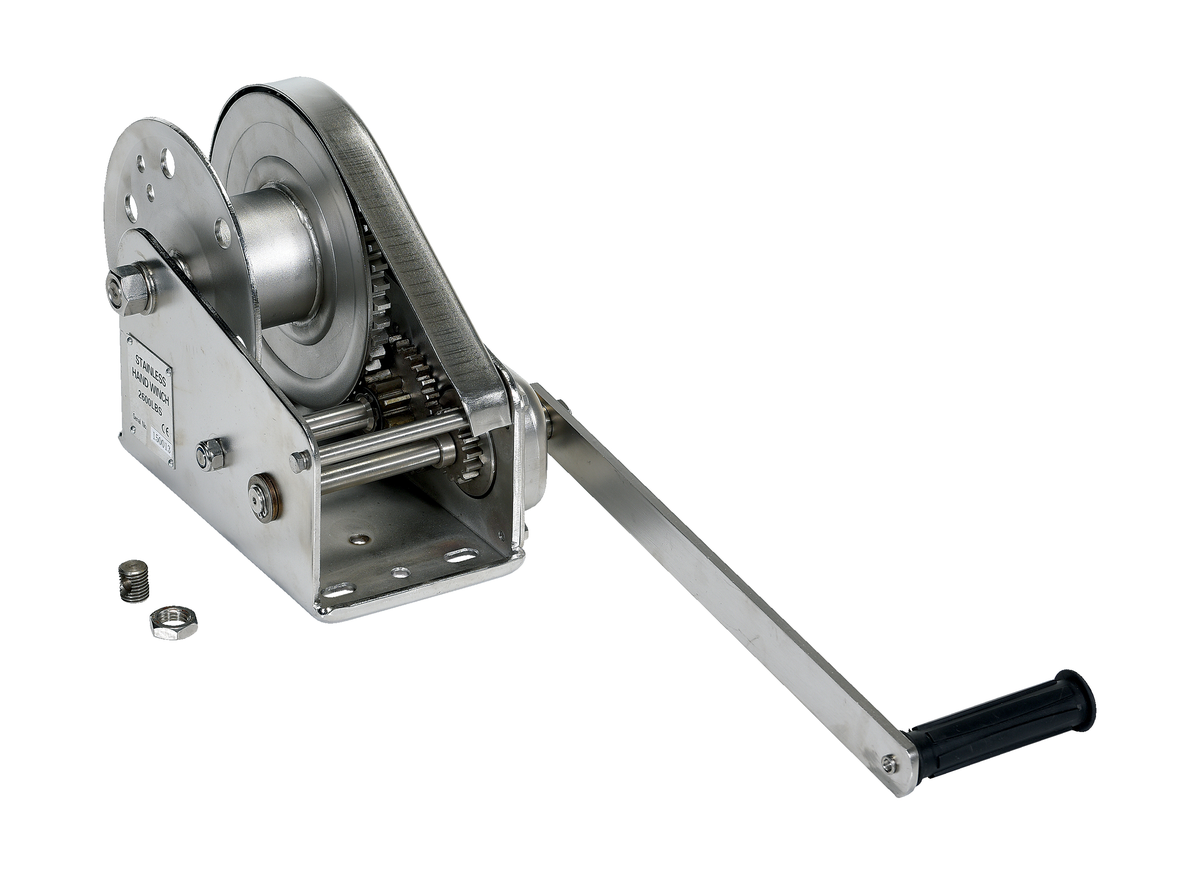VESTIL HWSS-2600-NR Stainless Steel Winch, 2600 Lb. Capacity | AG7UMG