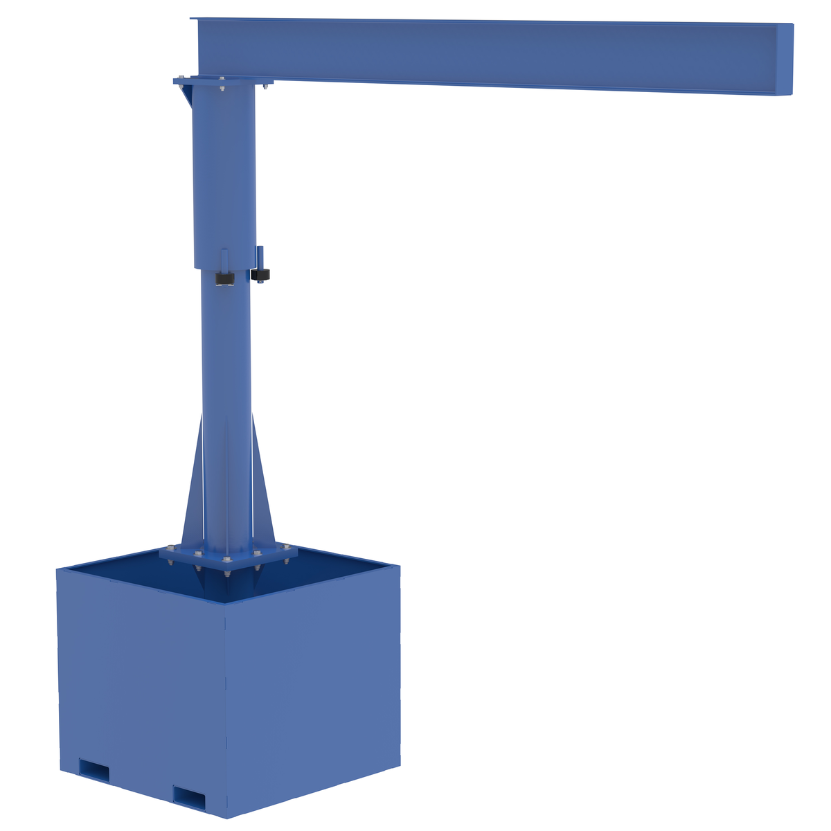 VESTIL JIB-CB-50-10-10 Portable Jib Crane, Fork Tube Base 500 Lb. Capacity, 10 Feet | AG7UQN