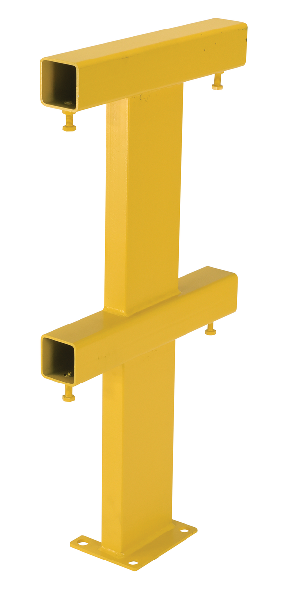 VESTIL MG-SP-36-2 Modular Guard, Straight Post 2 Rail, Yellow | AG7WDB