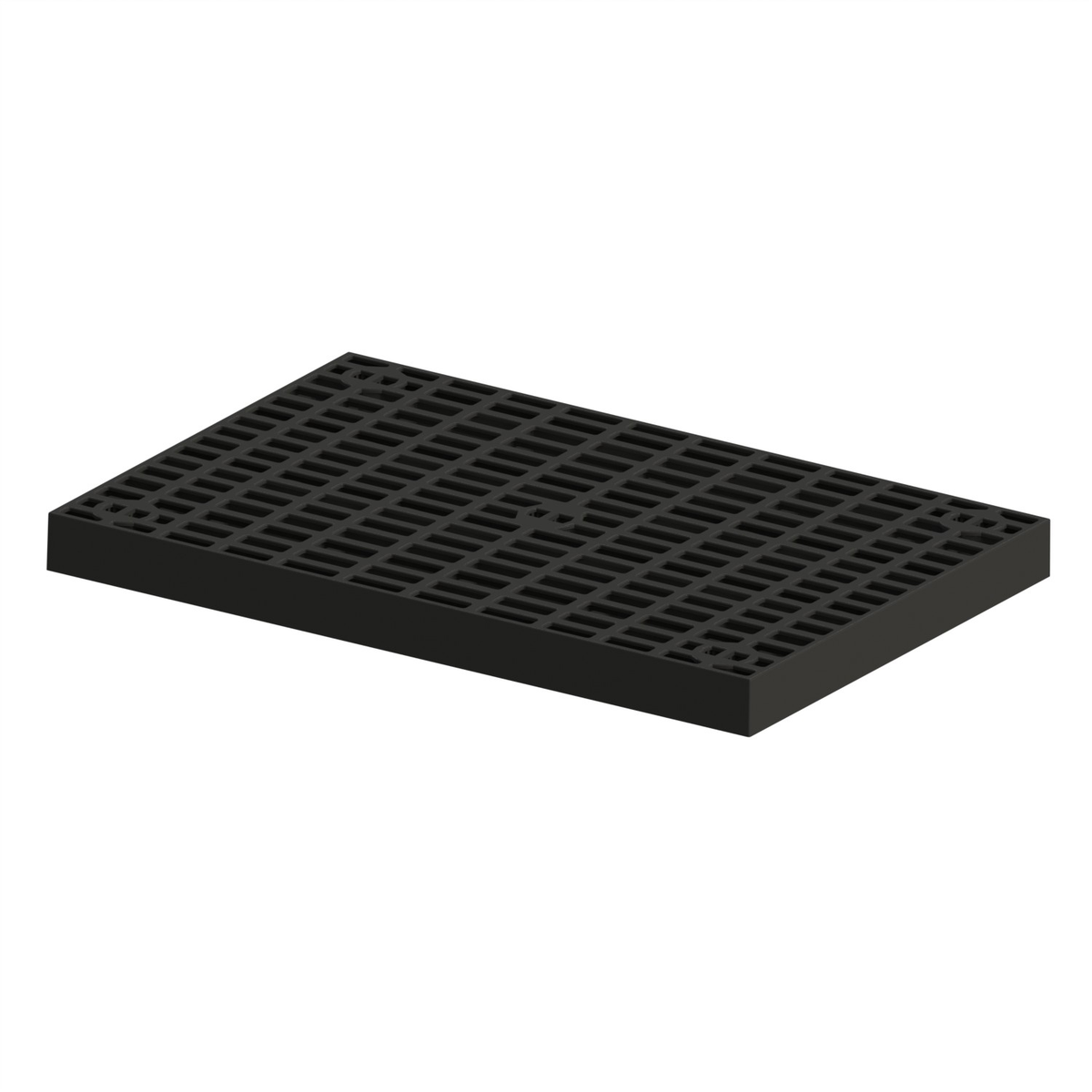 VESTIL P-2436-2.625 Polyethylene Add-A-Level Base, 36 Inch x 24 Inch x 2-7/8 Inch 250 Lb. Capacity, Black | AG7WNZ