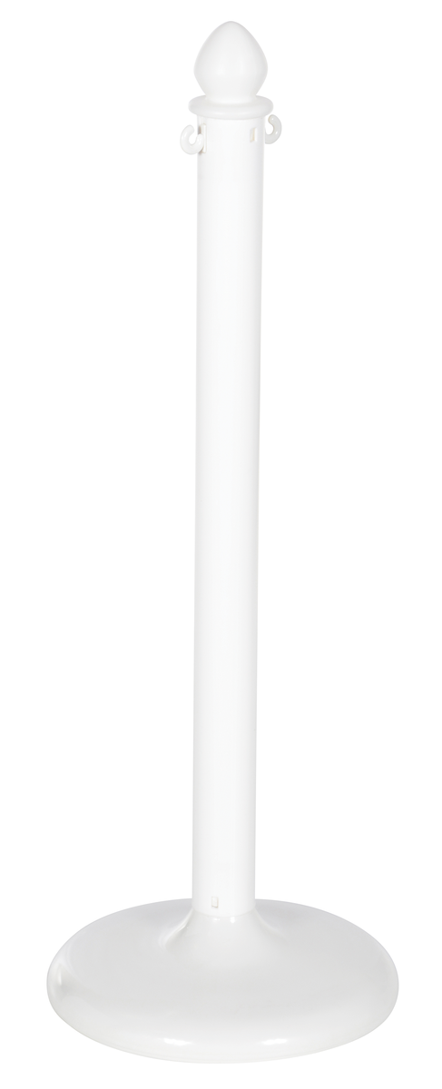 VESTIL PCB-W-F Plastic Barricade Floor Mounts, Pack of 4, White | AG7WVA