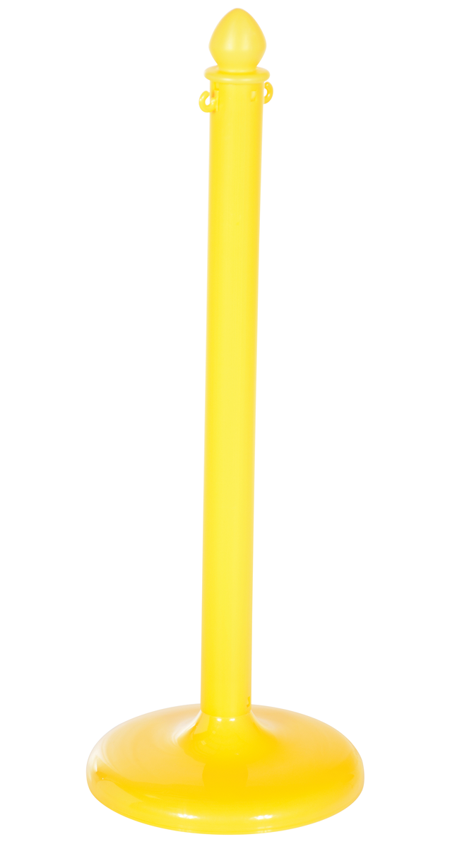 VESTIL PCB-Y-F Plastic Barricade Floor Mounts, Pack of 4, Yellow | AG7WVD