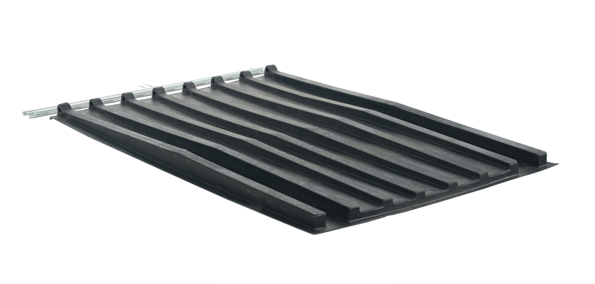 VESTIL PLID-D-100 Polyethylene Heavy Duty D Style Hopper Lid, Black | AG7XCY