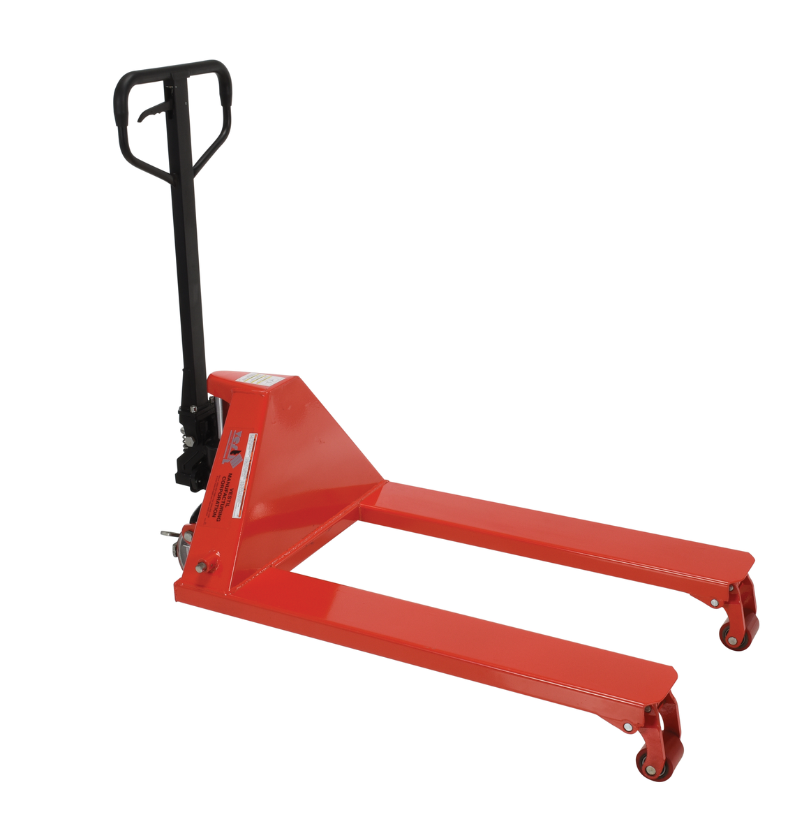 VESTIL PM5-2738-WN Wheel Nose Pallet Truck, 63 Inch x 27 Inch x 42 Inch Size, 5000 Lb. Capacity, Red | AG7XHD