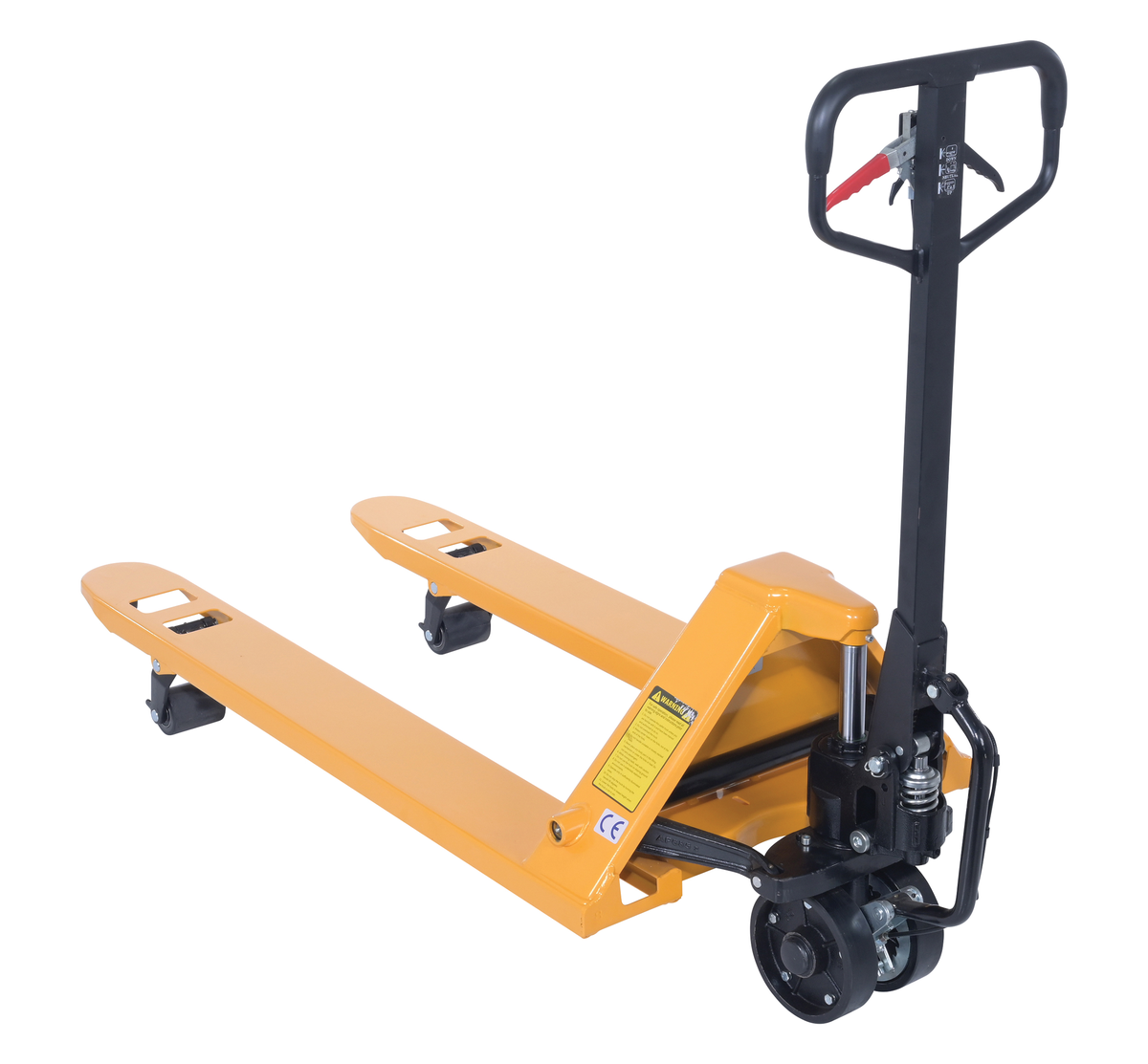 VESTIL PM5-2748-PA-Y Steel Ergonomic Power Assist Pallet Truck, 5000 Lb. Capacity, Yellow | AG7XHM