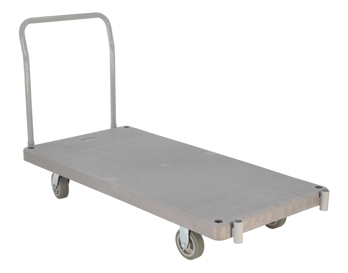 VESTIL PPT-2-41 Plastic Platform Truck, 1 Handle, 2000 Lb. Capacity | AG7XLX