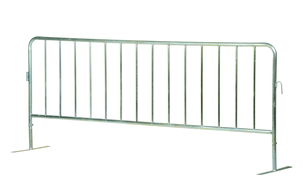 VESTIL PRAIL-102-HD-G-FF Heavy Duty, Galvanised Barrier With Flat Feet | AG7XMJ