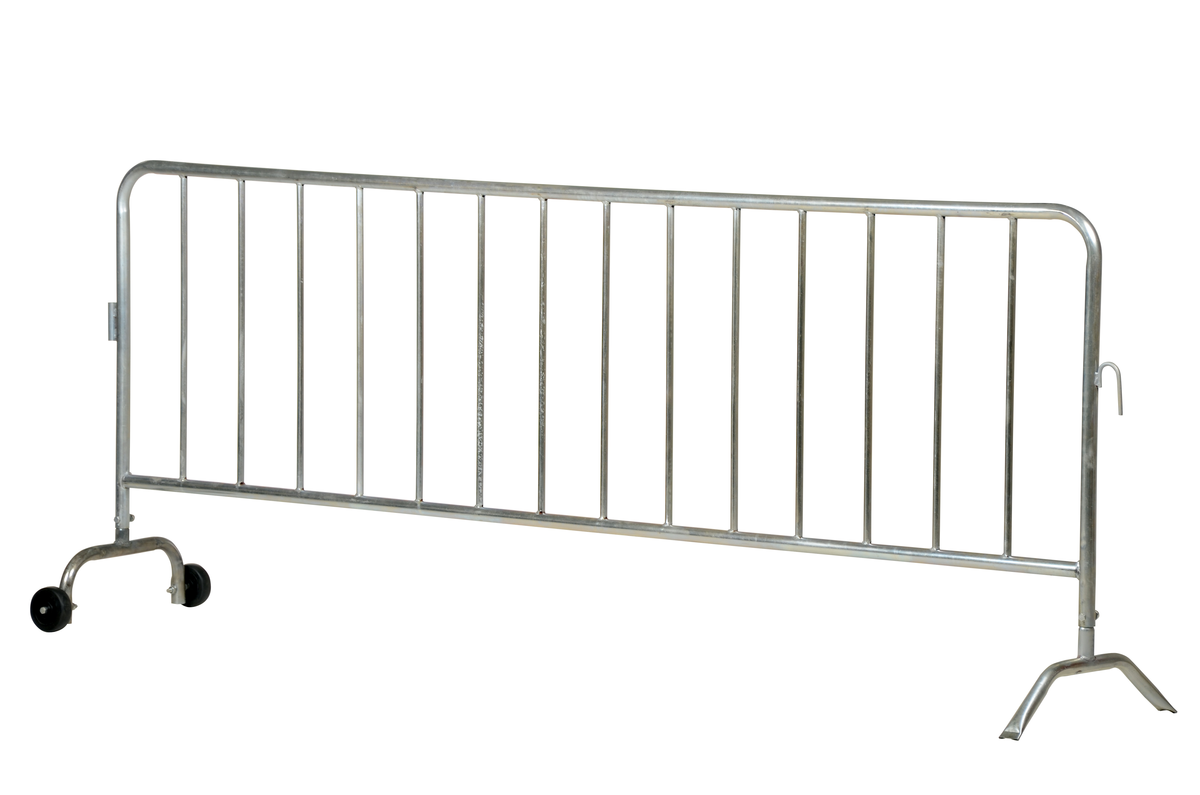VESTIL PRAIL-102-HD-G-W Heavy Duty, Galvanised Barrier With 1 Wheel-1 Curved | AG7XMK