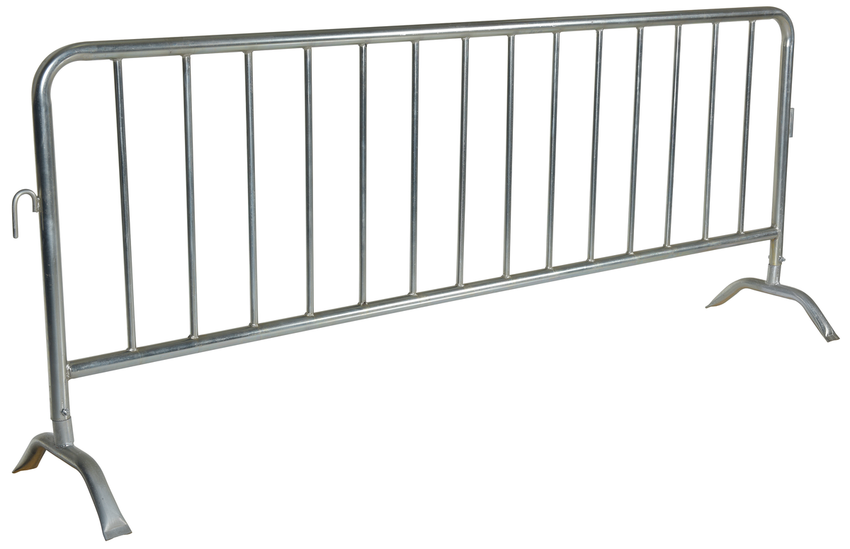 VESTIL PRAIL-102-HD-G Heavy Duty, Galvanised Barrier With Curved Feet | AG7XMH