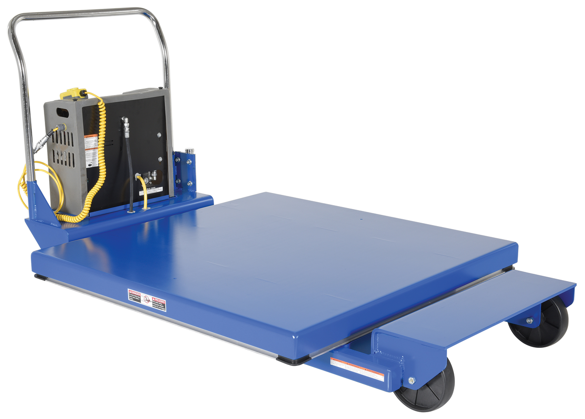 VESTIL PST-1-46 Heavy Duty Portable Scissor Lift Table, 1000 Lb. Capacity, 46 Inch Size, Steel | AG7XQH