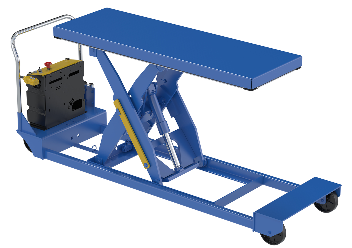 VESTIL PST-2464-1-58 Heavy Duty Portable Scissor Lift Table, 1000 Lb. Capacity, 24 Inch x 64 Inch Size, Steel | AG7XQP