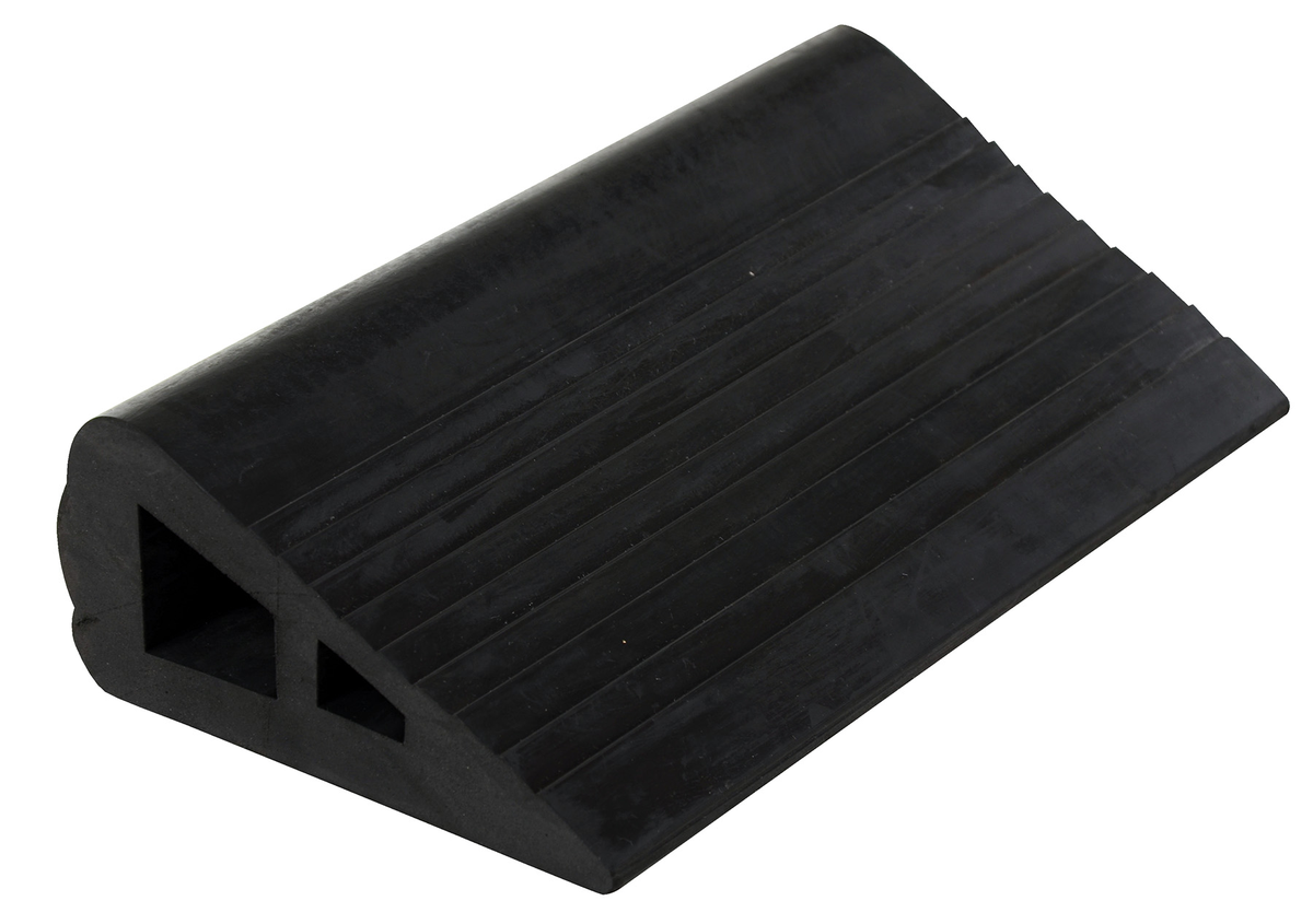 VESTIL RBW-5 Rubber Triangular Wedge, 6-1/2 x 24 x 3 Inch Size, Black, Rubber | AG7XWM