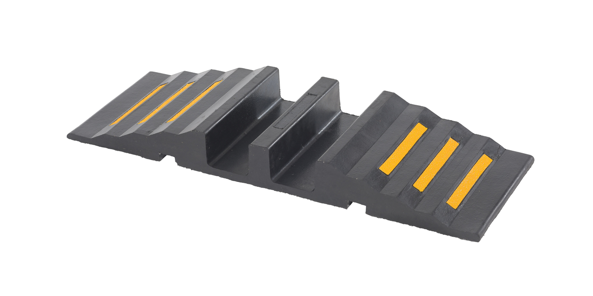 VESTIL RHCB-12 Molded Rubber Hose/cable Bridge, 2400 Lb. Capacity | AG7XZE