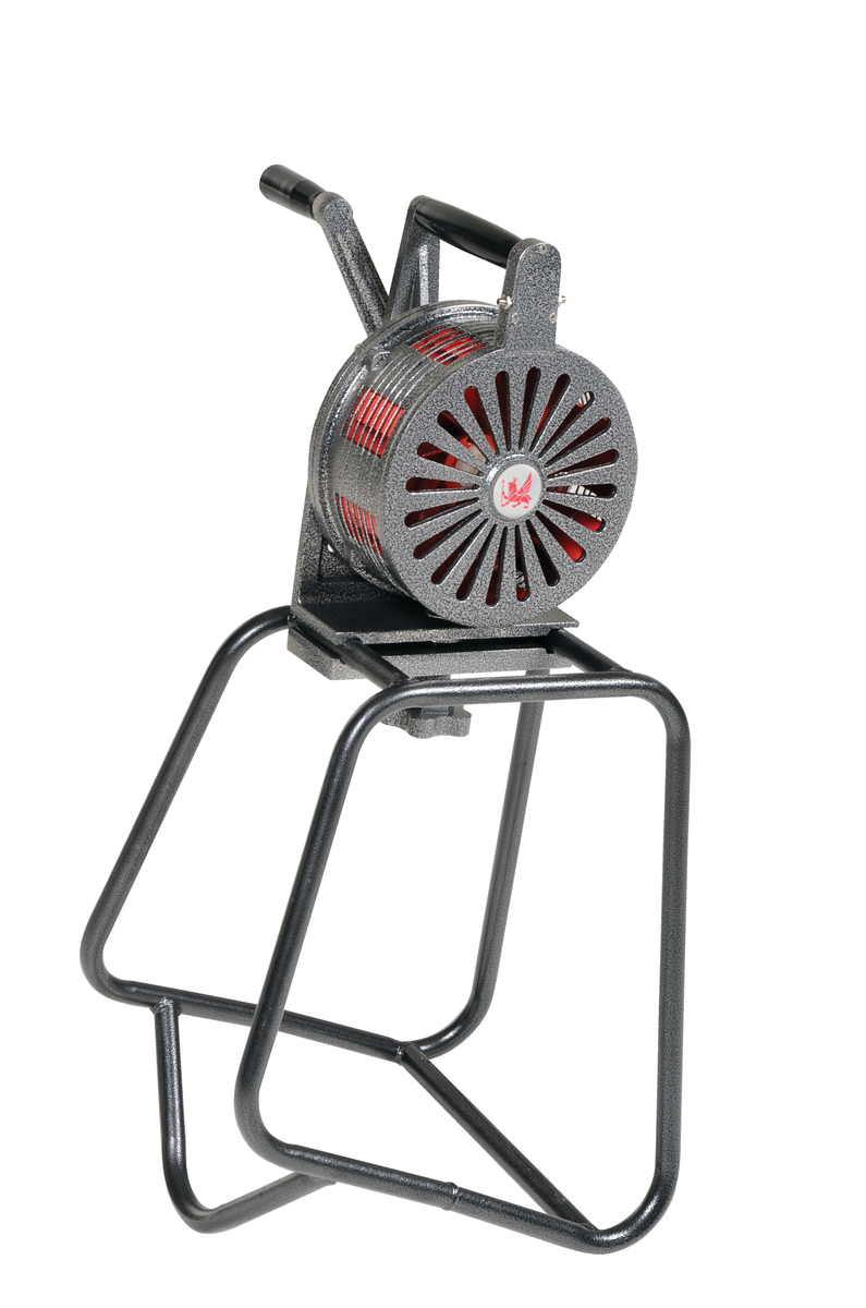 VESTIL SIREN-120 Steel Warning Siren Hand Crank, With Floor Stand Silver | AG7YVH