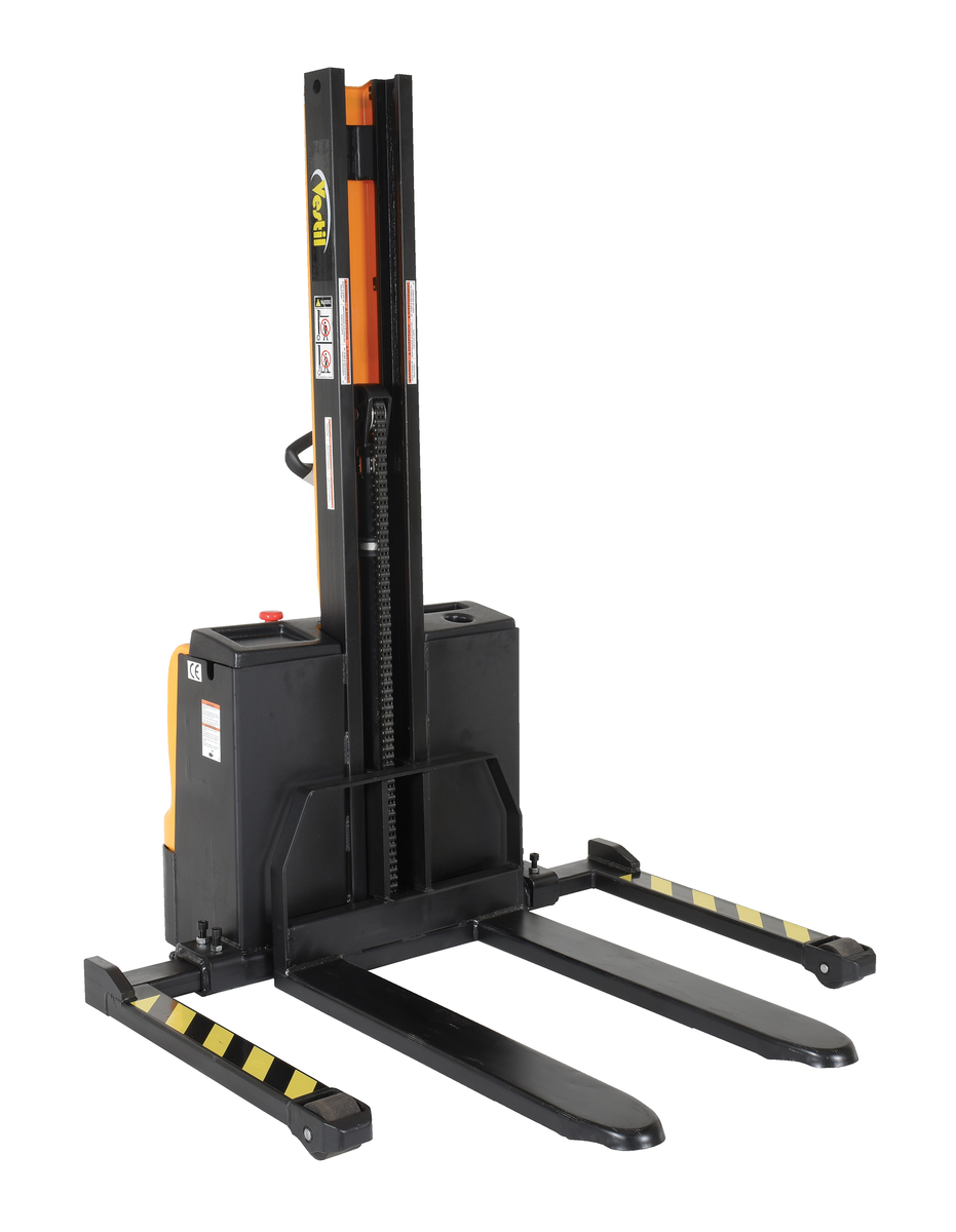 VESTIL SNM-62-FA Stacker Powered Lift/Drive Fixed Fork, 62 Inch Adjustable Leg | AG7YYZ