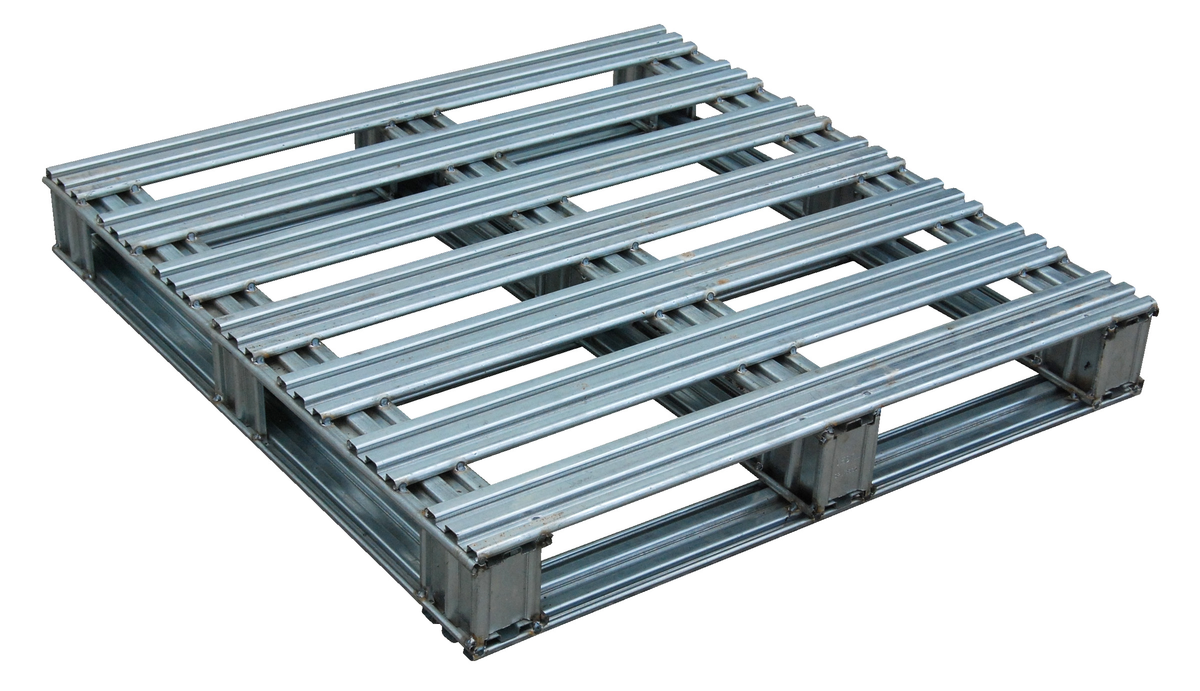 VESTIL SPL-3636 Galvanised Finished Steel Pallet, 36 x 36 Inch Size | AG7ZAT