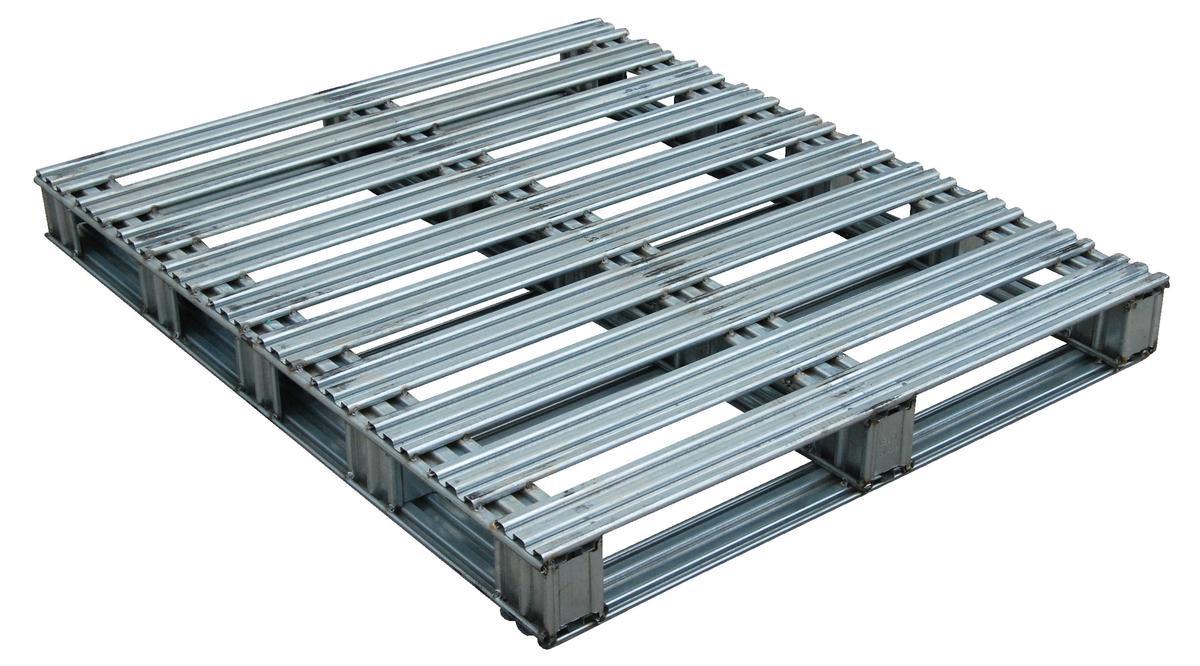 VESTIL SPL-4048 Galvanised Finished Steel Pallet, 40 x 48 Inch Size | AG7ZAU