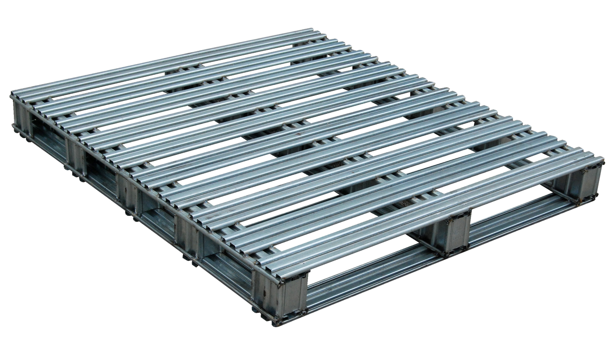 VESTIL SPL-4248 Galvanised Finished Steel Pallet, 42 x 48 Inch Size | AG7ZAV