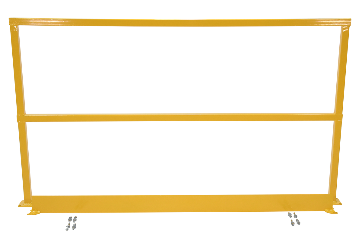 VESTIL SQ-108-TB-HWR Safety Handrail, Steel, With Hardware, And Toeboard | CE4QXF