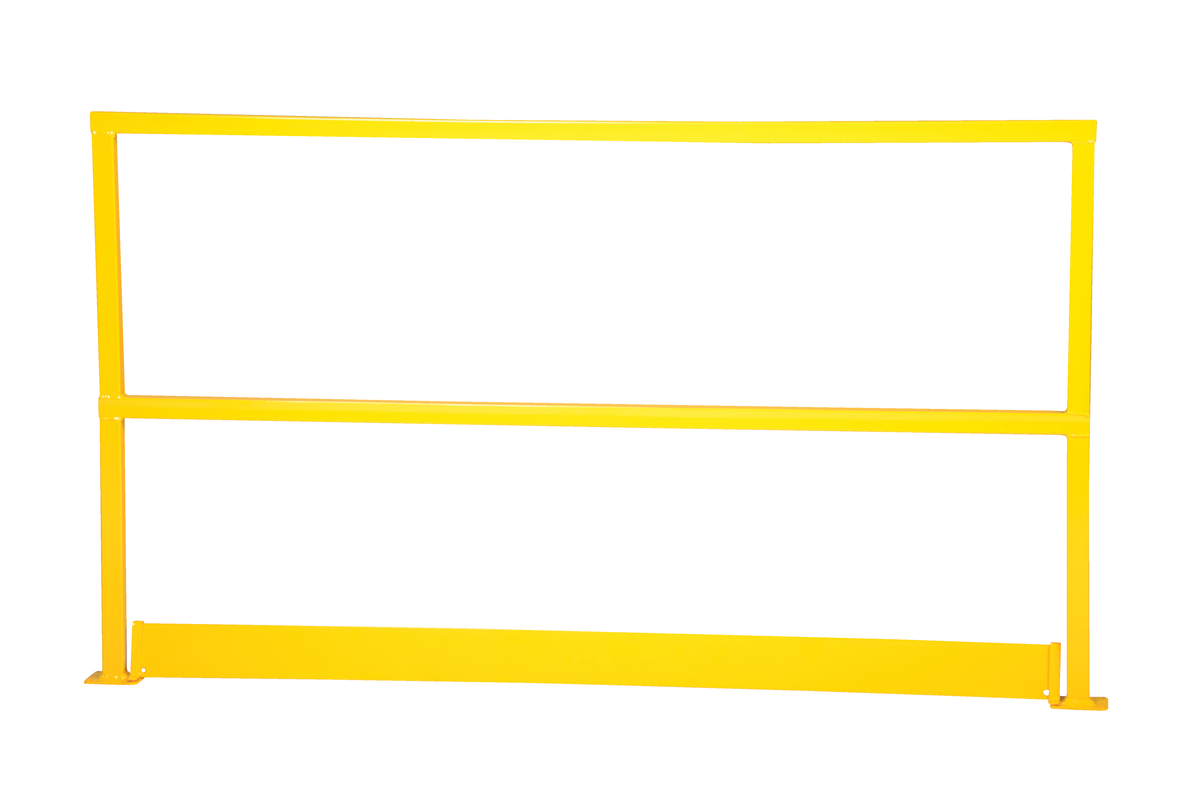 VESTIL SQ-72-TB Steel Safety Handrail, with Toeboard, 72 Inch Size | AG7ZHP