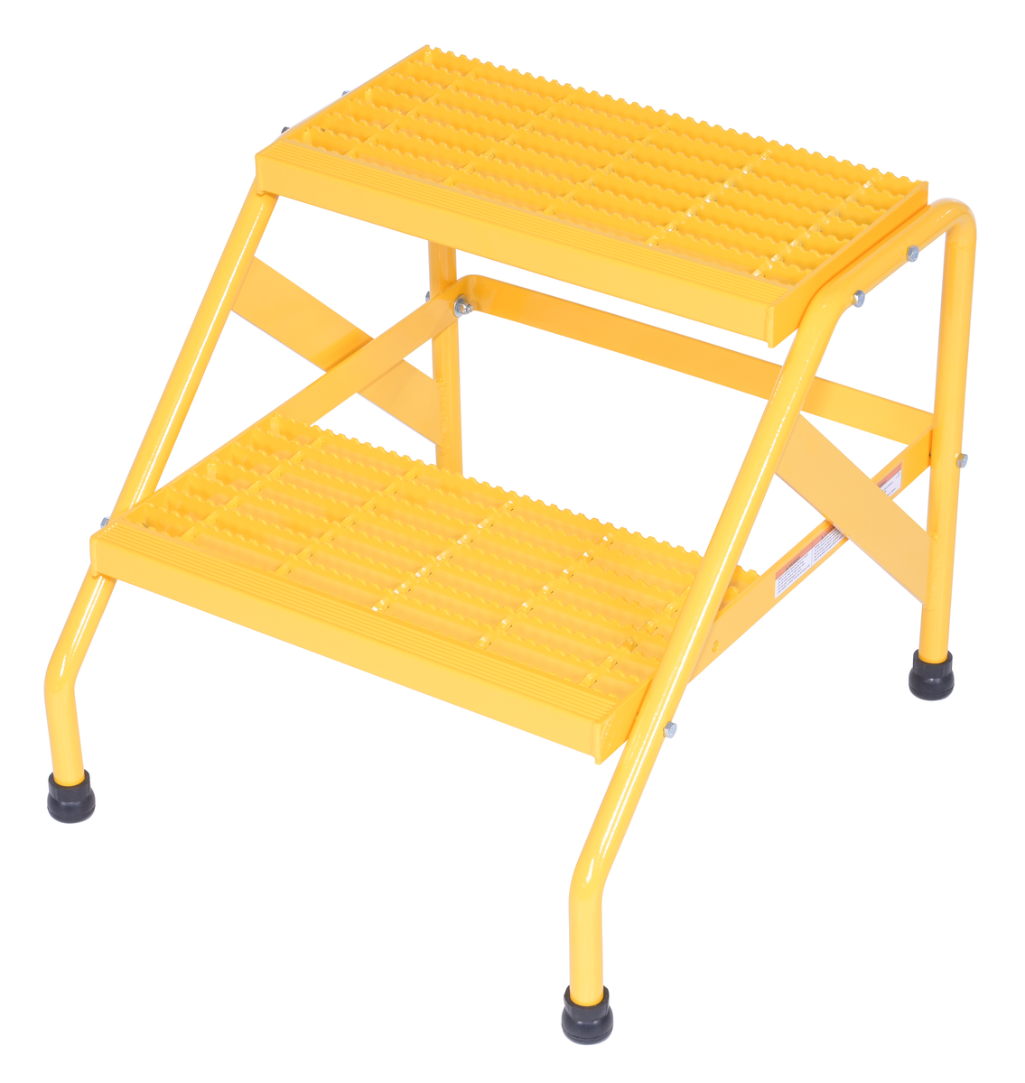 VESTIL SSA-2-KD-Y Aluminium Step Stand, 2 Step, Knock Down, Yellow | AG7ZKJ
