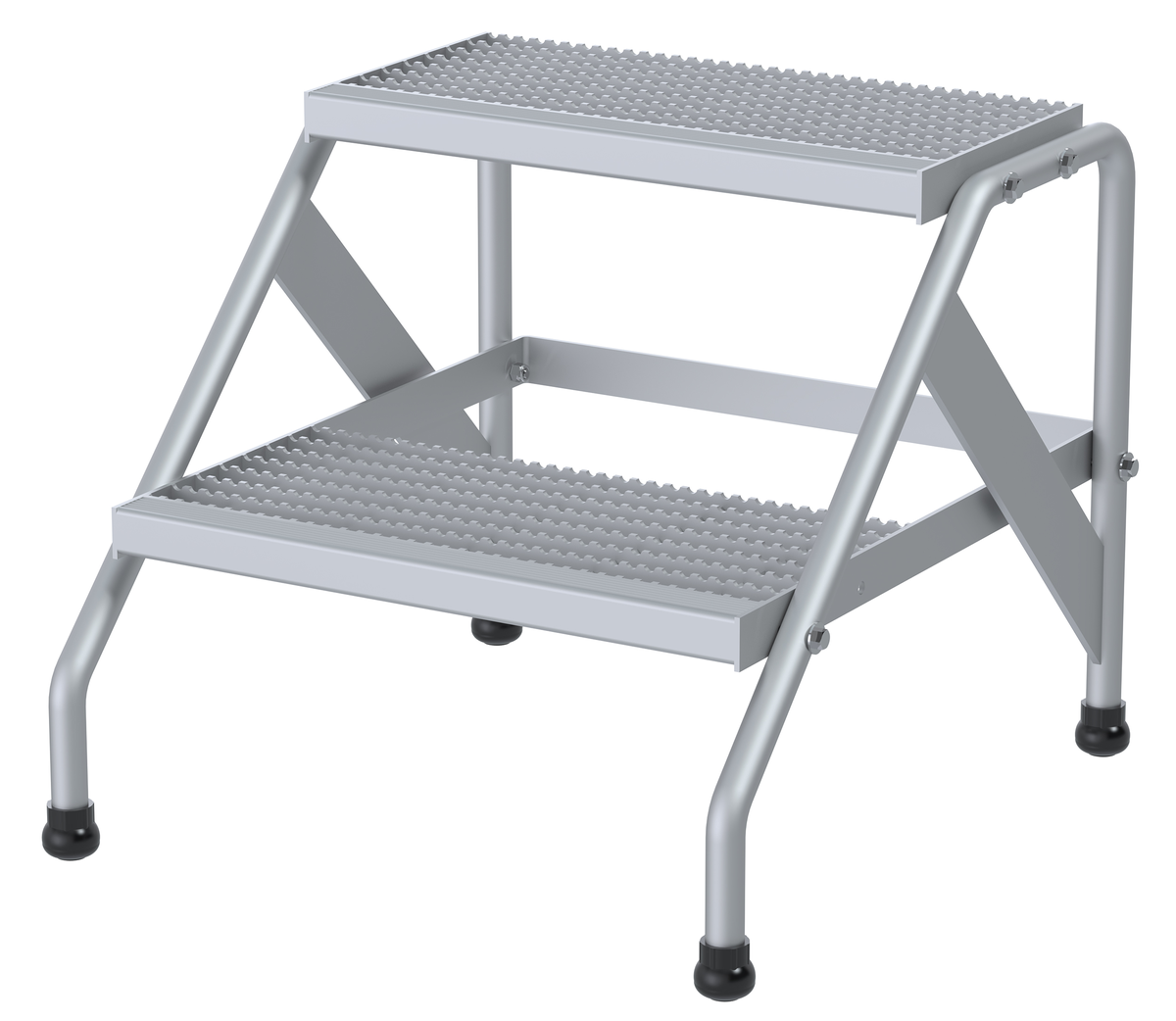 VESTIL SSA-2-KD Aluminium Step Stand, 2 Step, Knock Down | AG7ZKH