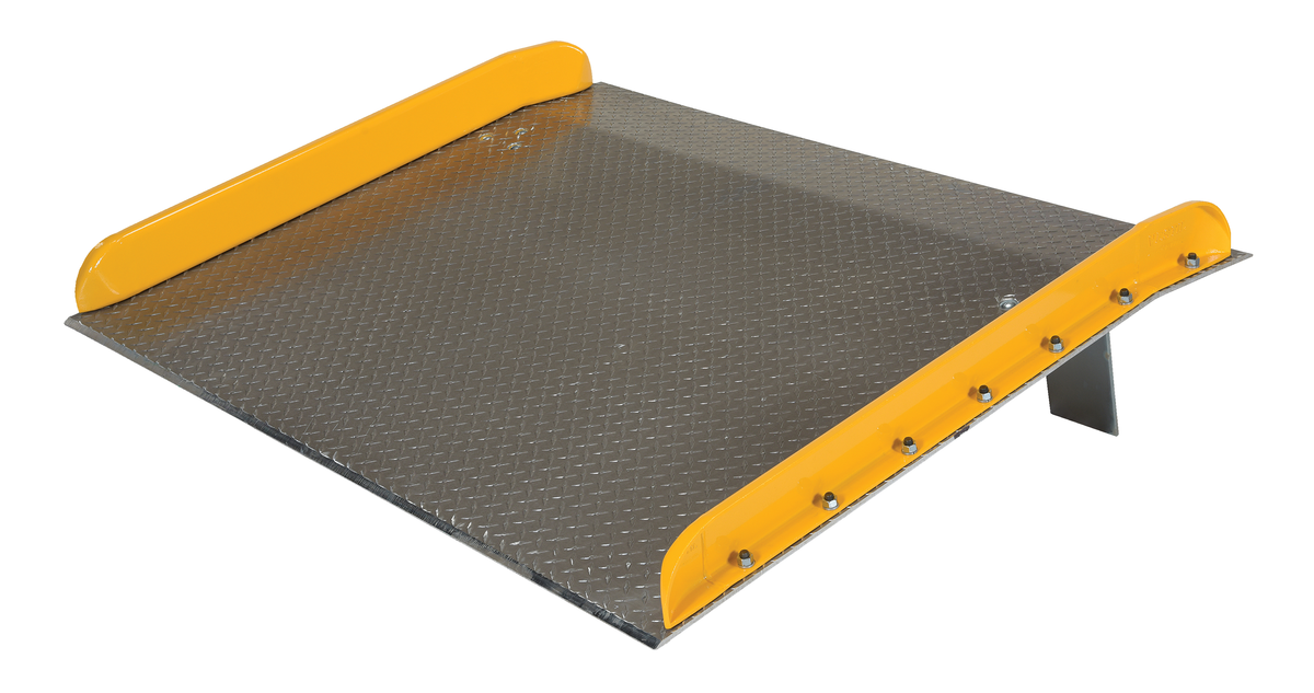 VESTIL TAS-15-6048 Dock Board, Steel Curb, 15000 Lb. Capacity, 60 Inch x 48 Inch Size, Silver, Aluminium | AG8ABM 6XX27
