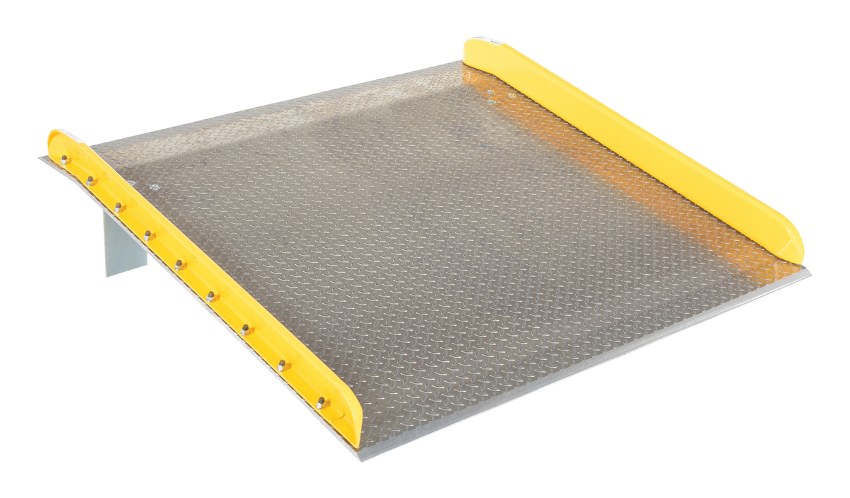 VESTIL TAS-15-6060 Dock Board, Steel Curb, 15000 Lb. Capacity, 60 Inch x 60 Inch Size, Silver, Aluminium | AG8ABN 4UR02