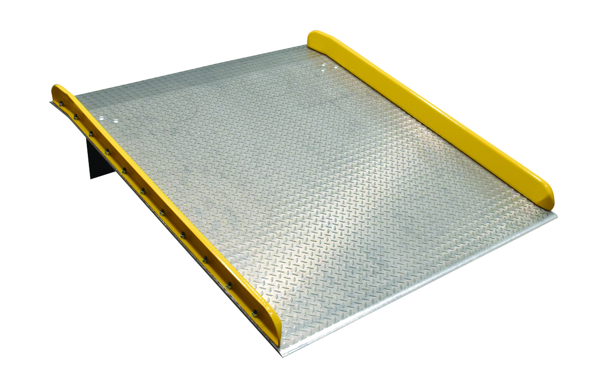 VESTIL TAS-15-6072 Dock Board, Steel Curb, 15000 Lb. Capacity, 60 Inch x 72 Inch Size, Silver, Aluminium | AG8ABP