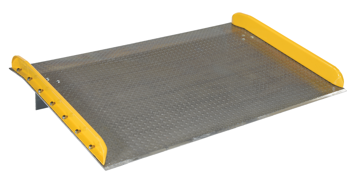 VESTIL TAS-15-7236 Dock Board, Steel Curb, 15000 Lb. Capacity, 72 Inch x 36 Inch Size, Silver, Aluminium | AG8ABQ