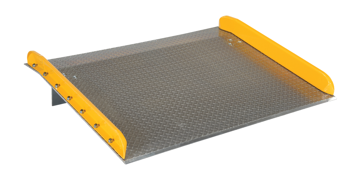 VESTIL TAS-20-6048 Dock Board, Steel Curb, 20000 Lb. Capacity, 60 Inch x 48 Inch Size, Silver, Aluminium | AG8ABW 6XX30