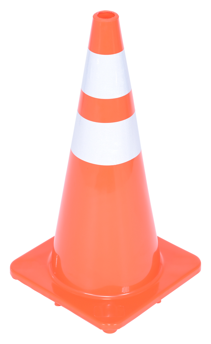 VESTIL TC-28-SD-2R Standard Duty Traffic Cone, 27-1/2 Inch Size | AG8ACV