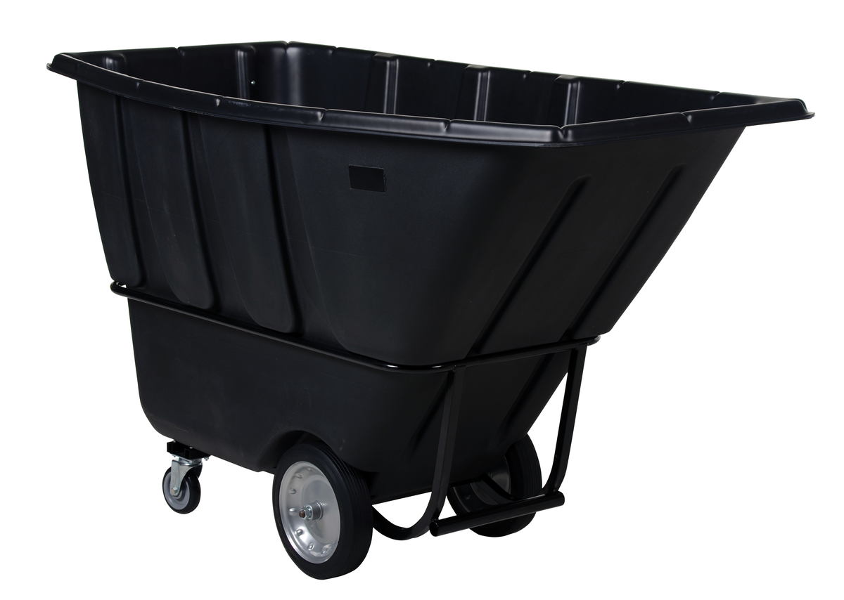 VESTIL TDT-100-HD-BLACK Heavy Duty Tilt Truck, 1 Cubic Yard, Black | AG8ADZ