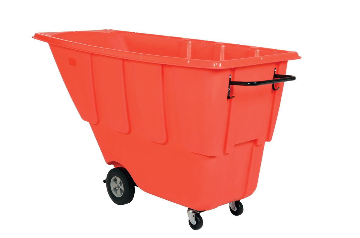 VESTIL TDT-50-LD-RED Light Duty Tilt Truck, 1/2 Cubic Yard, Red | AG8AEU