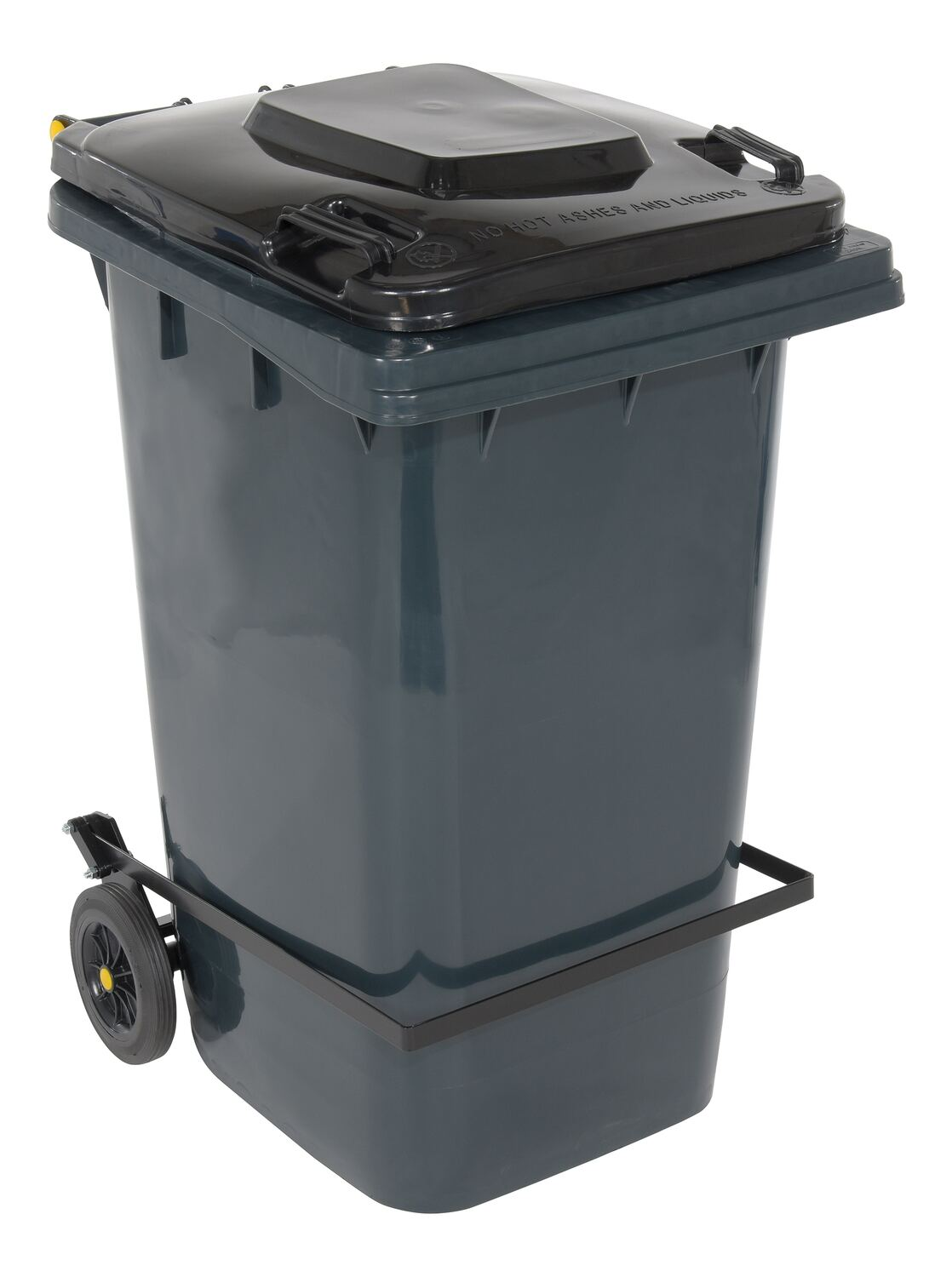 VESTIL TH-64-GY-FL Grey Polyethylene Trash Can, 64 Gallon with Lid Lift | AG8ATQ