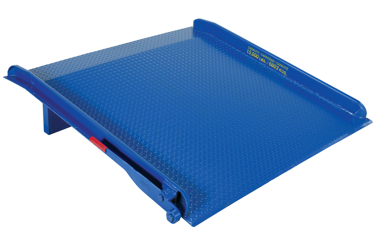 VESTIL TS-10-6060 Truck Dockboard, 10000 Lb. Capacity, 60 Inch Width x 60 Inch Length, Blue, Steel | AG8AYJ 9DR98