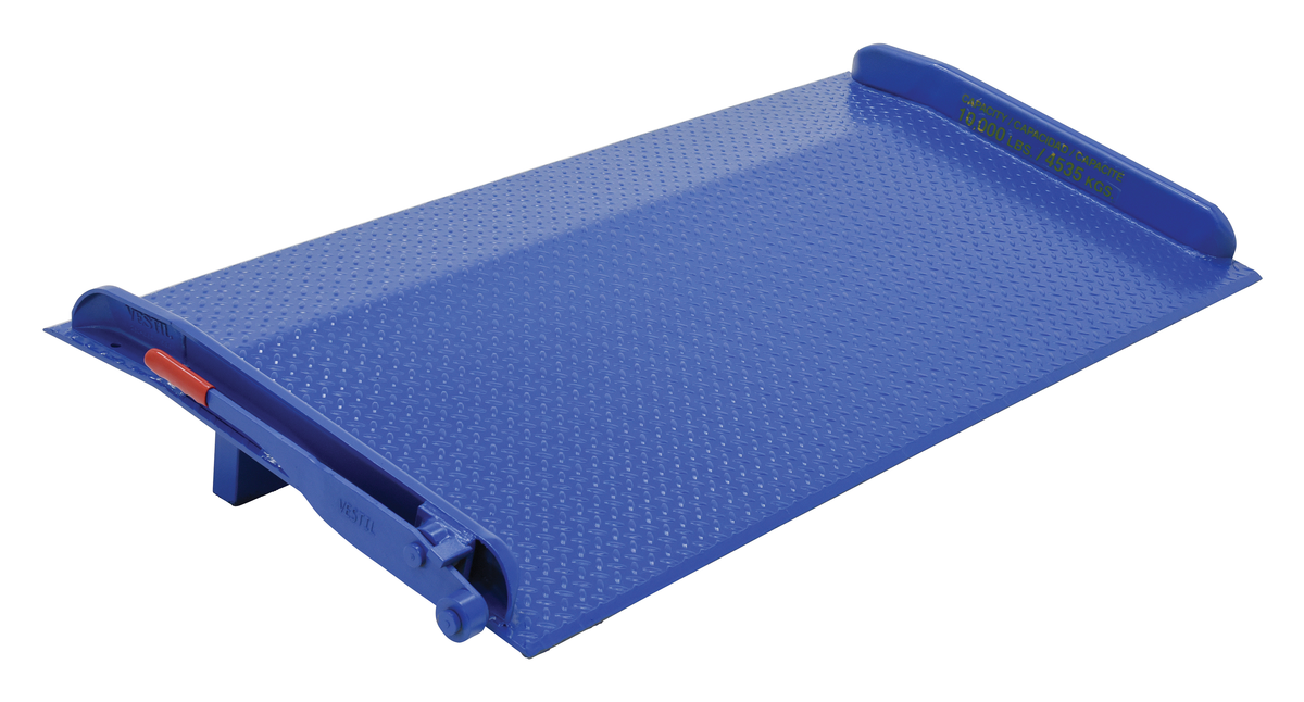 VESTIL TS-10-7236 Truck Dockboard, 10000 Lb. Capacity, 72 Inch Width x 36 Inch Length, Blue, Steel | AG8AYX 6XX34