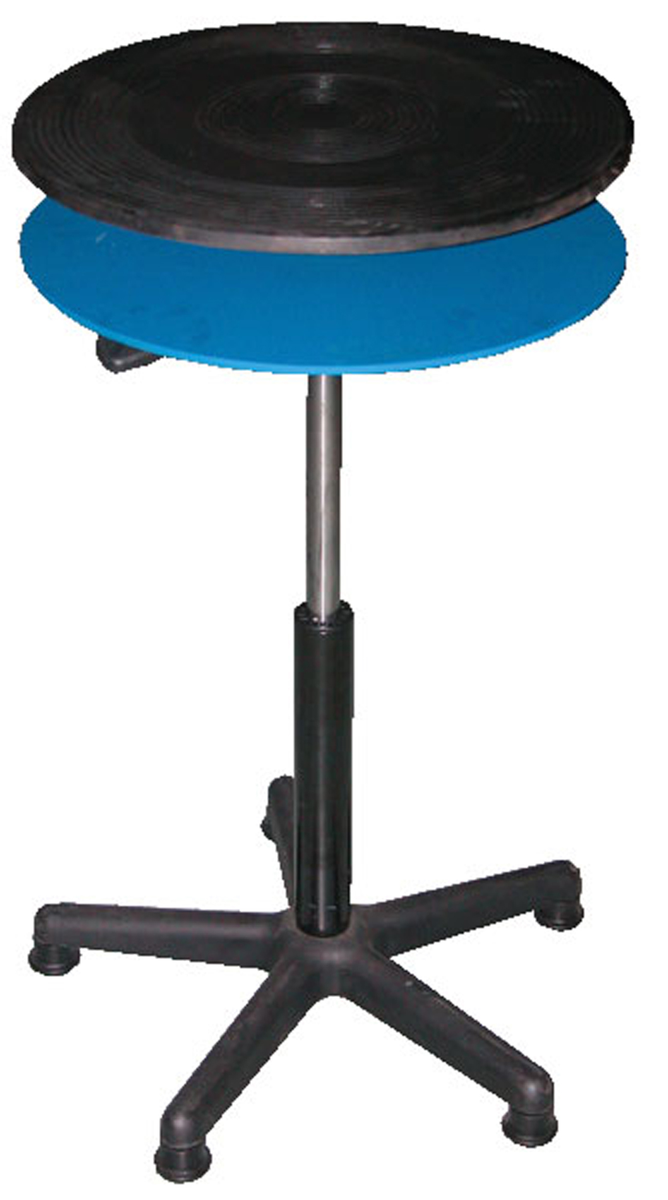 VESTIL TT-18-CDPED Turntable, 18 Inch Dia., 24 Inch to 34 Inch Height, 2 Tier | AG8BEX