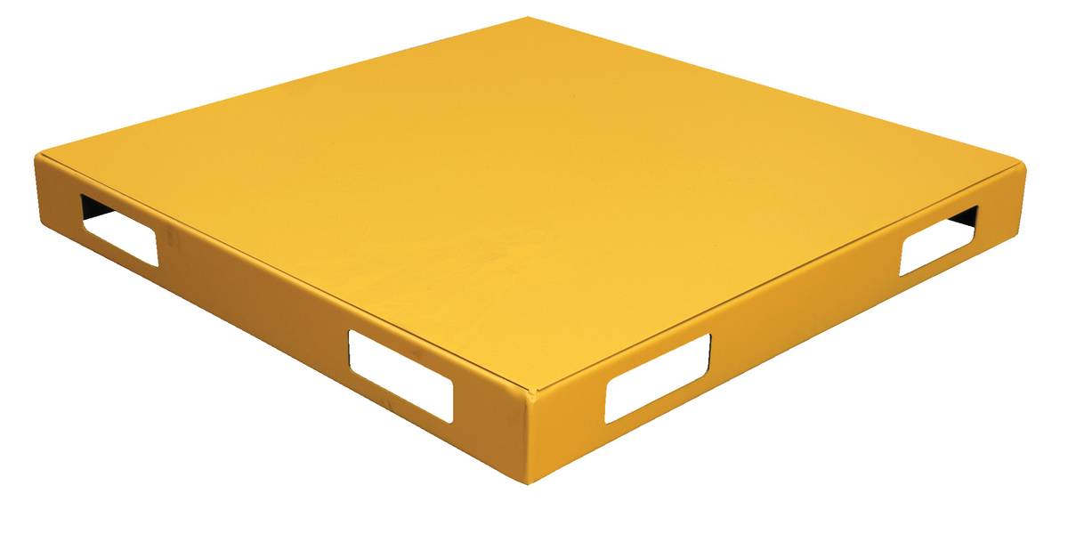 VESTIL V-4 Versa Rack Base Only, No Post, 8 Inch x 2-1/2 Inch Fork Pockets, 4000 Lb. Capacity, Yellow | AG8BJR