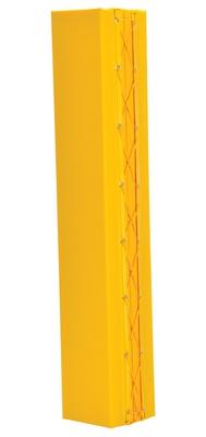 Almohadilla protectora de vinilo para columna cuadrada, 6 pies, tamaño de 4 pulgadas, amarillo