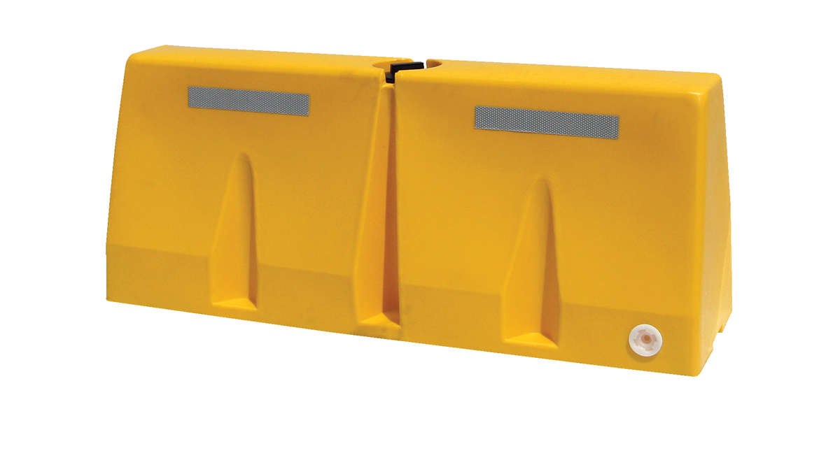 VESTIL VTB-5-Y Traffic Barrier, 5 Ft Wide, Yellow Strip | AG8CBW