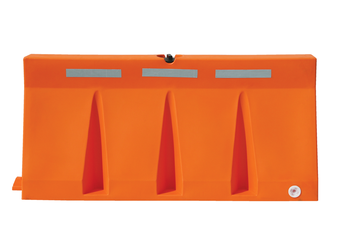 VESTIL VTB-6-O Traffic Barrier, 6 Ft Wide, Orange Strip | AG8CBX