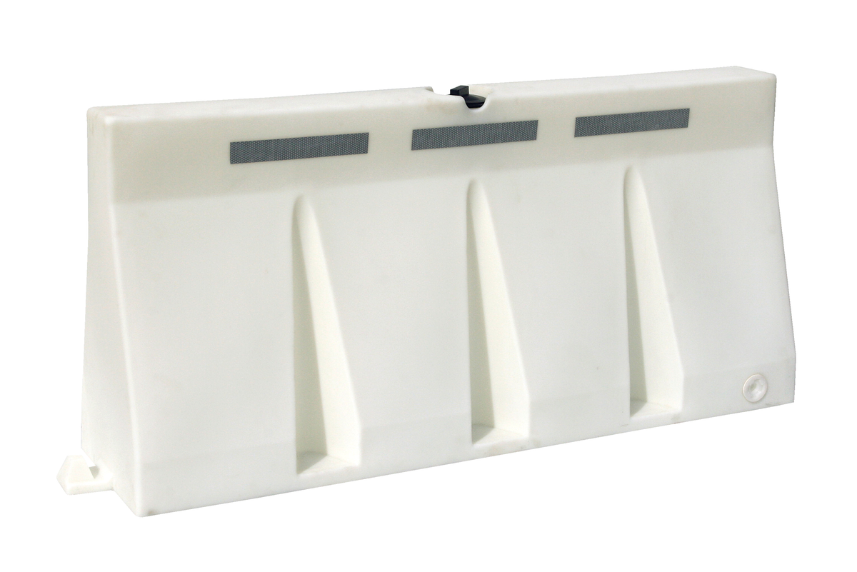VESTIL VTB-6-W Traffic Barrier, 6 Ft Wide, White Strip | AG8CBY