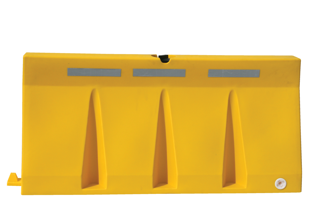 VESTIL VTB-6-Y Traffic Barrier, 6 Ft Wide, Yellow Strip | AG8CBZ