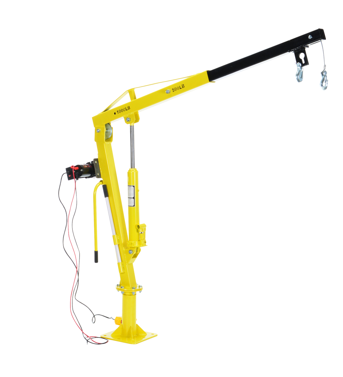 VESTIL WTJ-2-DC Steel DC Powered W Inch Truck Jib Crane, 500 Lb. Extended Capacity, Yellow | CE4RVD