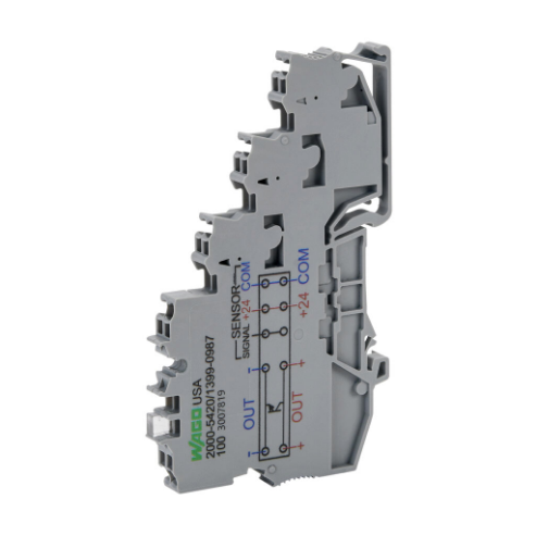 Pnp/Npn Converter, 19.2-28.8 VDC Input, 24 VDC Output, 0.1A, 2.4W, Plastic Housing