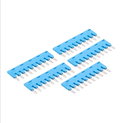 Jumper, Push-In Type, 10-Pole, Blue, 18A, Pack Of 5